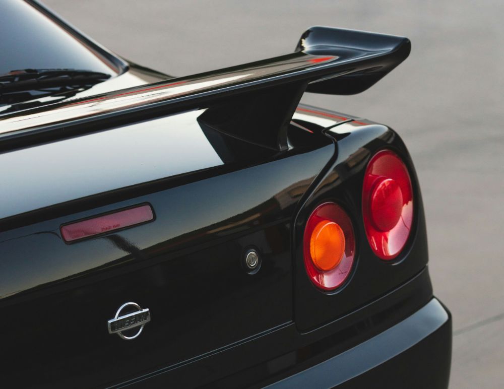 Black Nissan skyline rear headlights